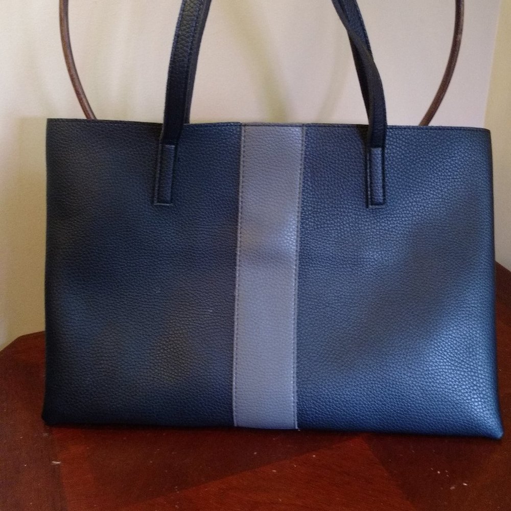 Vince Camuto black leather tote